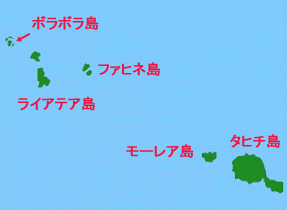 「ライアテア島　地図」の画像検索結果